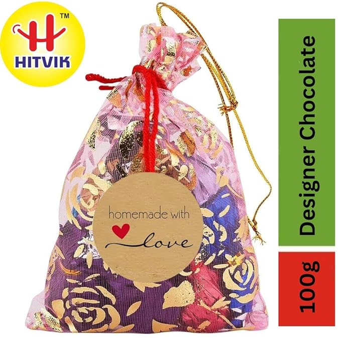 Hitvik Chocolate Gift Pack for Diwali | Assortment of Premium Chocolates | Cracker Shape Chocolates, Firki Jamin Chakkr, Sutli Bomb Fireworks (100gms)